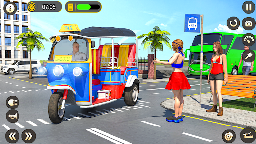Rickshaw Driving Tourist Game apkpoly screenshots 1