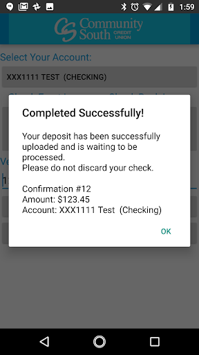 CS Remote Deposit Screen 3