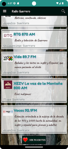 Radio Guerrero México + music Screen 3