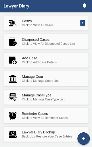 Android application Lawyer Diary screenshort