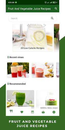 Android application Fruit Vegetable Juice Recipes screenshort