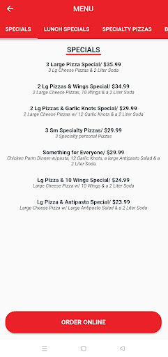 Angelos Pizza Screen 3