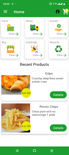 Android application Banana eMarket screenshort