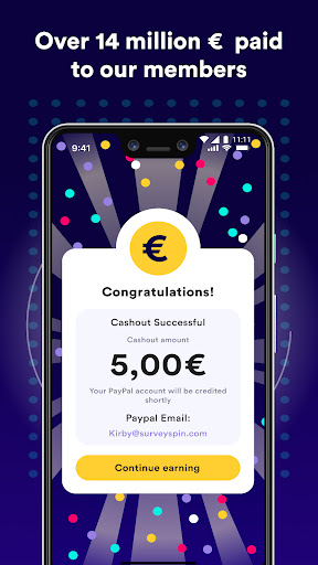 Survey Spin: Get paid cash! Screen 2