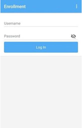 Android application Enrollment screenshort