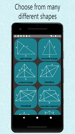 Android application Geometry Solver screenshort