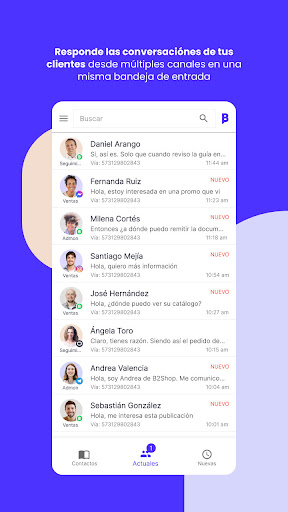 Android application B2Chat - mobile screenshort