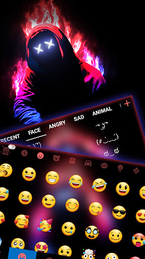 Neon Fire Maskman Themes Screen 3