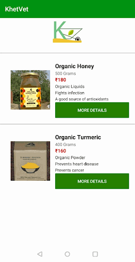 Android application KhetVet - Organic Produce! screenshort