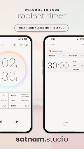 Satnam. Kundalini Yoga Timer Screen 2