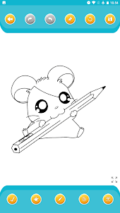 Hamster Cartoon Coloring