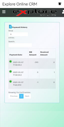 Explore Online CRM Screen 3