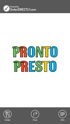 Android application Pronto Presto, Glasgow screenshort