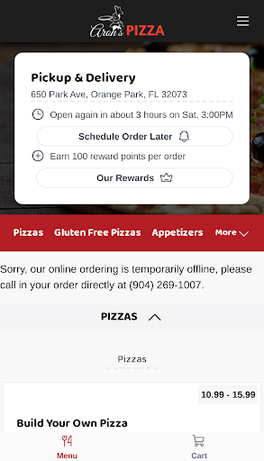 Arons Pizza Screen 2
