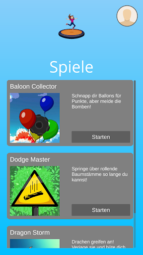 Android application ARsome Trampoline Games screenshort