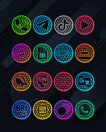 Android application Pixel Net - Neon Icon Pack screenshort