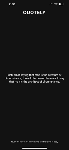 Quotely - Random Quotes Screen 2