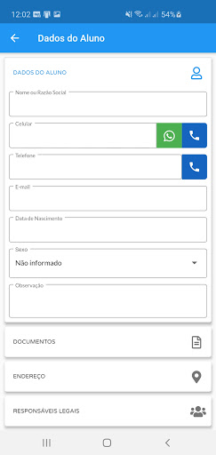 Controle de Alunos, Frequência Screen 3