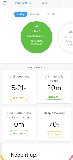 Screenshot of doze: goodnight mind for teens