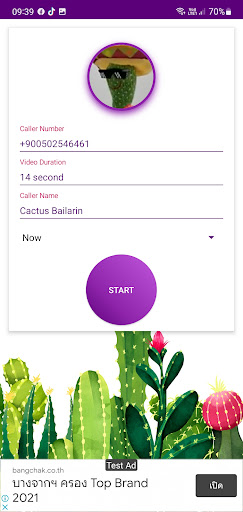 Dance Cactus Fake Call Screen 2
