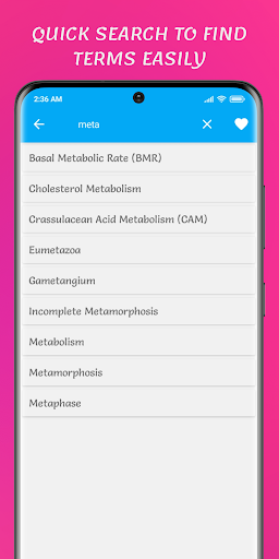 Biology Dictionary Screen 2