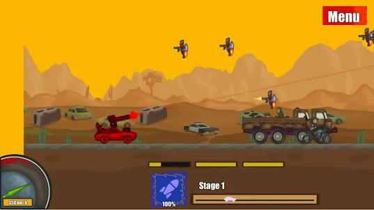Road Car Shooting Game