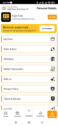 Android application Posterswala - Poster Maker screenshort