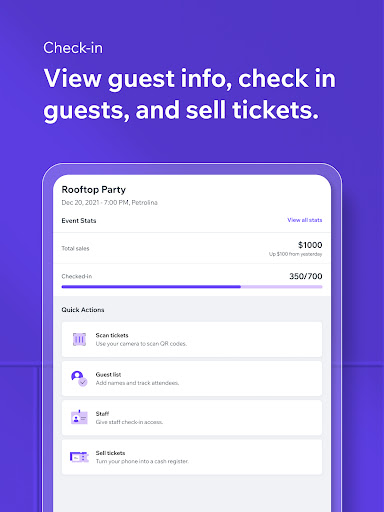 Screenshot of Check-in by Wix