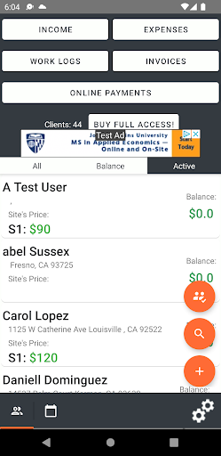 Android application Business Manager screenshort
