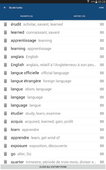 French English Dictionary screenshot
