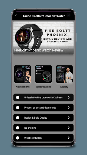 Android application FireBoltt Phoenix Watch Guide screenshort