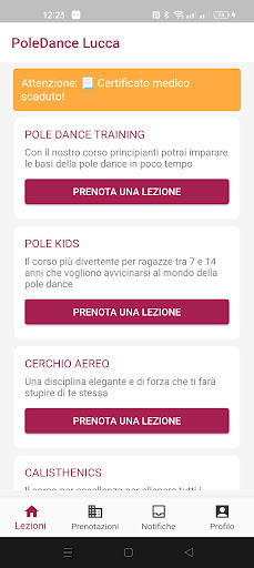 Android application PoleDance Lucca screenshort
