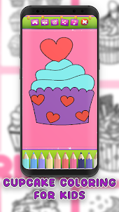 Cute Cupcake Coloring Book