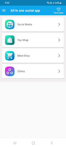 Android application All in One Social Media App screenshort