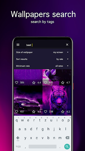 Screenshot of Purple Wallpapers 4K