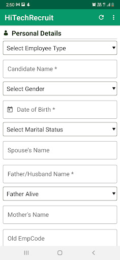 Android application HitechRecruit screenshort