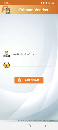 Android application Primam Vendas screenshort
