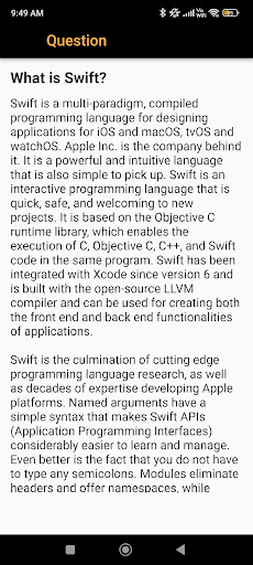 Swift Interview Question Screen 2