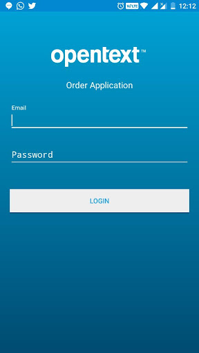 Android application OT Order Application Beta screenshort