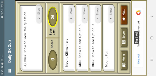 Daily GK Quiz Screen 2