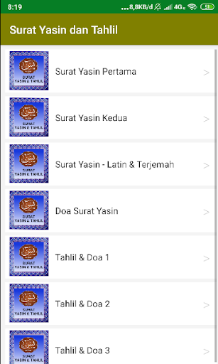 Android application Surat Yasin MP3 dan Tahlil screenshort