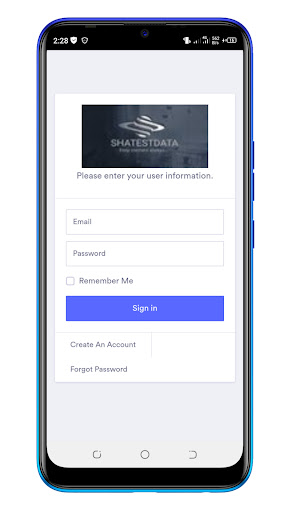 Android application SHATESTDATA screenshort