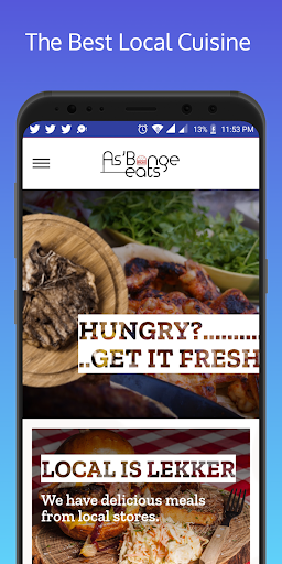 Android application Asbonge Eats screenshort