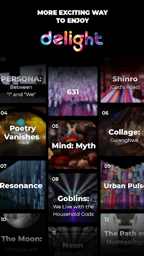 Android application Delight Exhibition screenshort