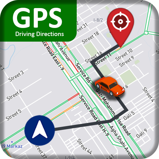 GPS navigation, maps & route logo
