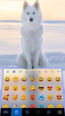 最新版、クールな Snowy Wolf のテーマキーボードのおすすめ画像3