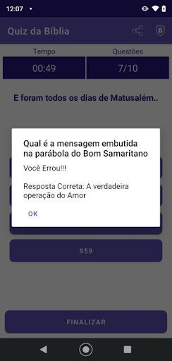 Quiz da Bíblia Sagrada Screen 3