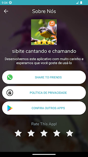 sibite cantando e chamando Screen 2