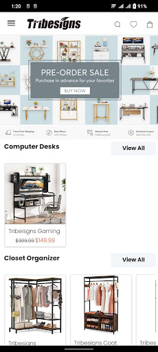 Tribesigns – Shop Furniture Screen 2