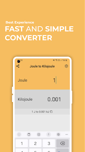 Joule to Kilojoule Converter